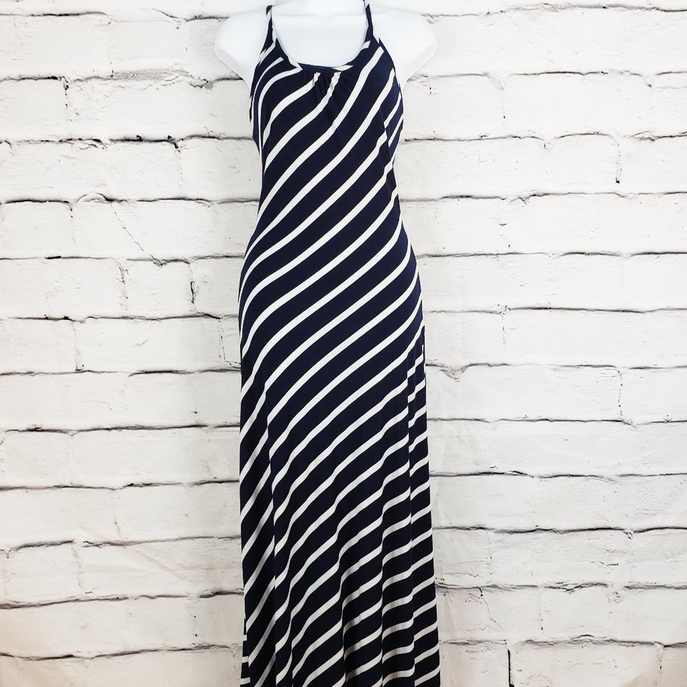 Maurices Diagonal Stripe Maxi Dress Sz L